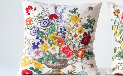FLORAL LINEN PILLOW